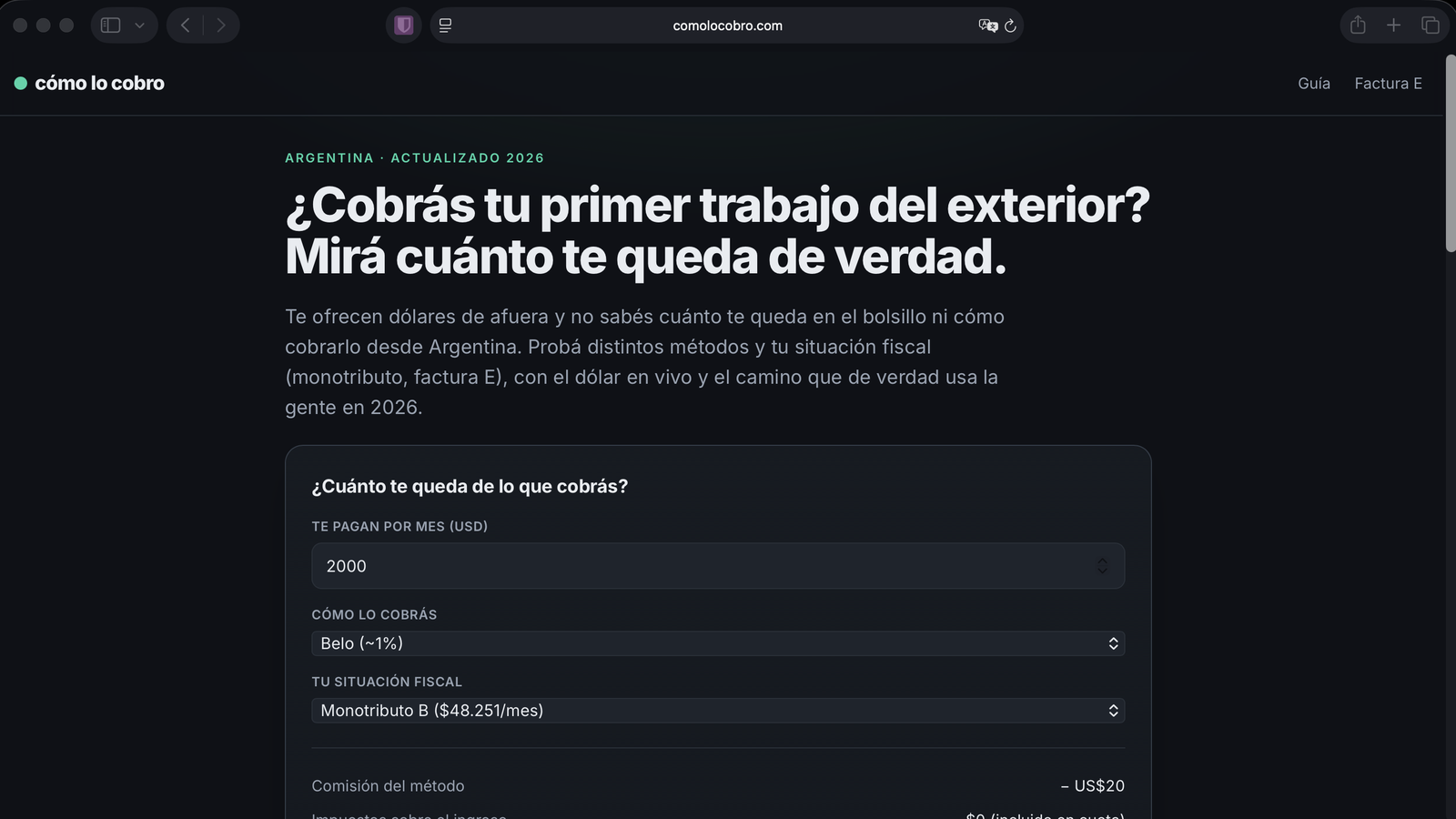 comolocobro screenshot